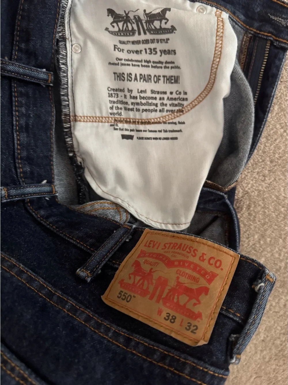 Levi's Men’s Dark Blue Levi’s 550 Jeans